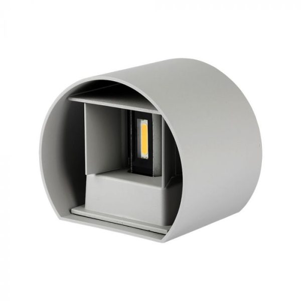 6W Lampă de Perete Cip Bridglux Corp Gri Rotund IP65 4000K
