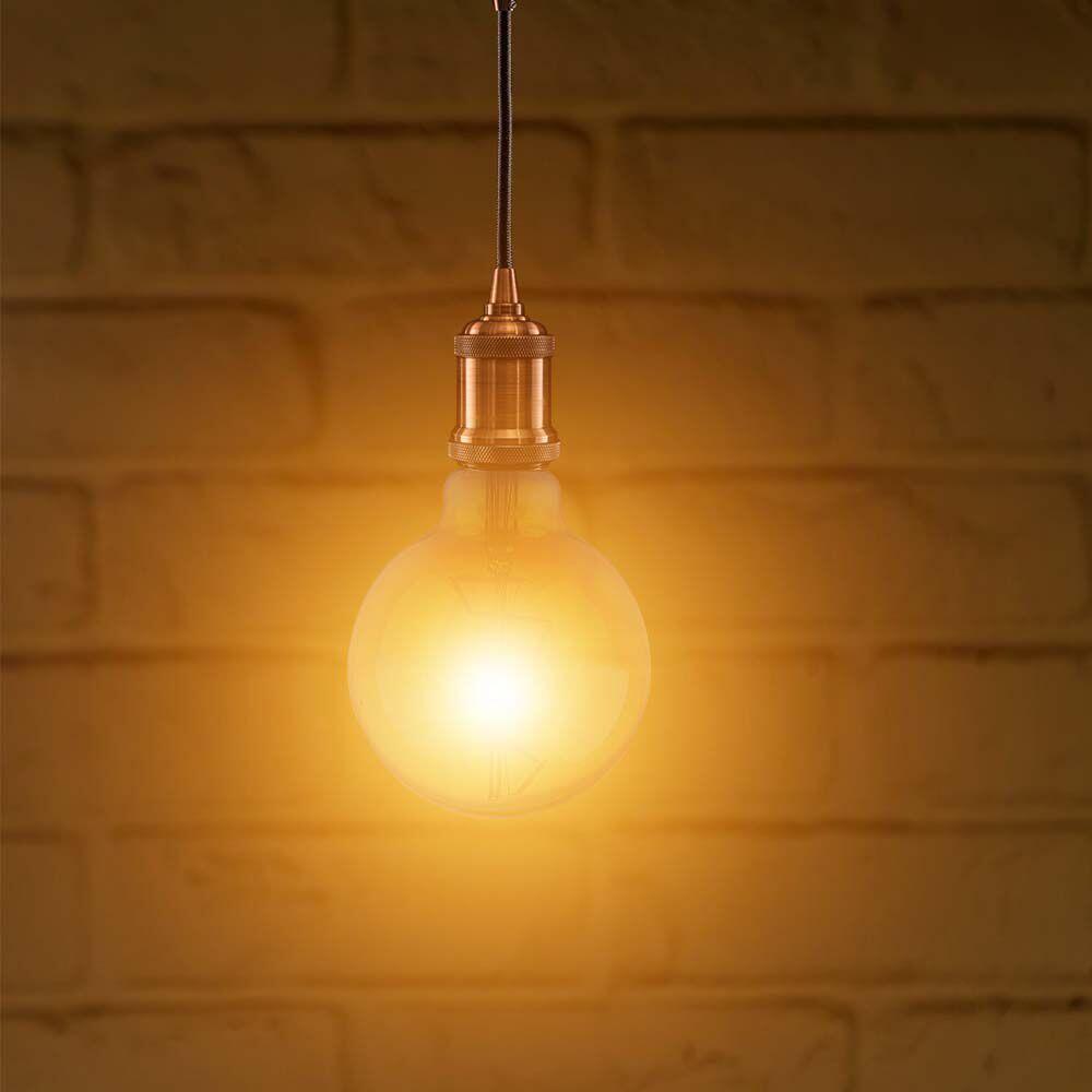 217146-2 Bec LED 4W Filament E27 G95 Amber 2200K - Image 1