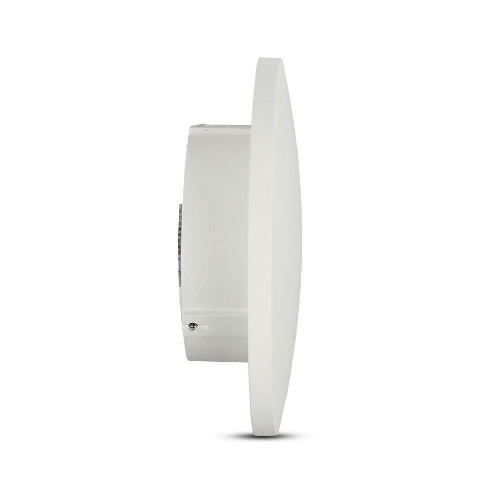 217527-2 8W Lampă de Perete Cip Bridglux Corp Alb Rotund IP65 3000K - Image 1