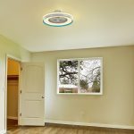 45W Lumină pentru Plafon cu Ventilator Control prin RF 3in1 Albastru