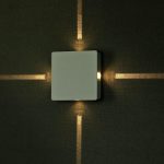 4W LED Lumină de Perete Corp Alb Pătrat 4000K IP65