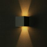 11W Lampă de Perete LED Cip Bridglux Gri 4000K Pătrat
