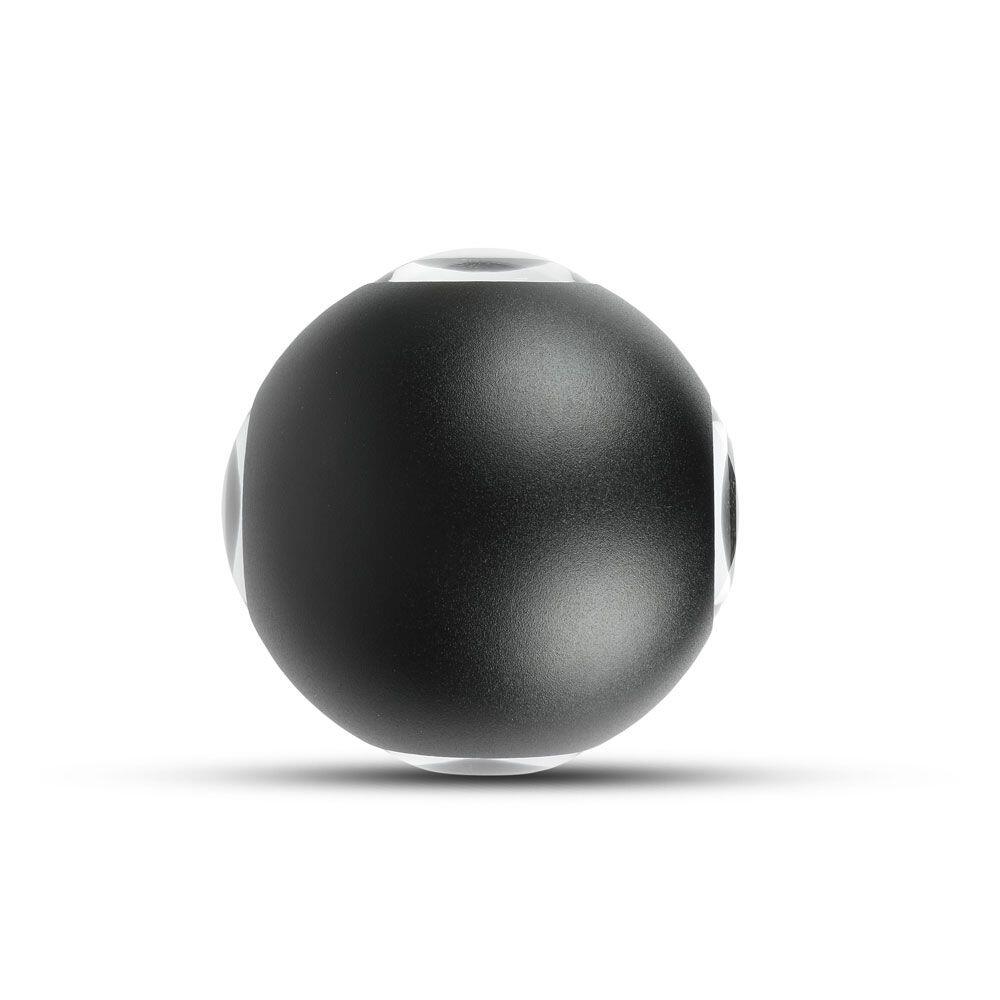 218553-2 4W Lampă de Perete LED Corp Negru Rotund 3000K IP65 - Image 1