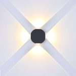 4W Lampă de Perete LED Corp Corp Negru Rotund 4000K IP65