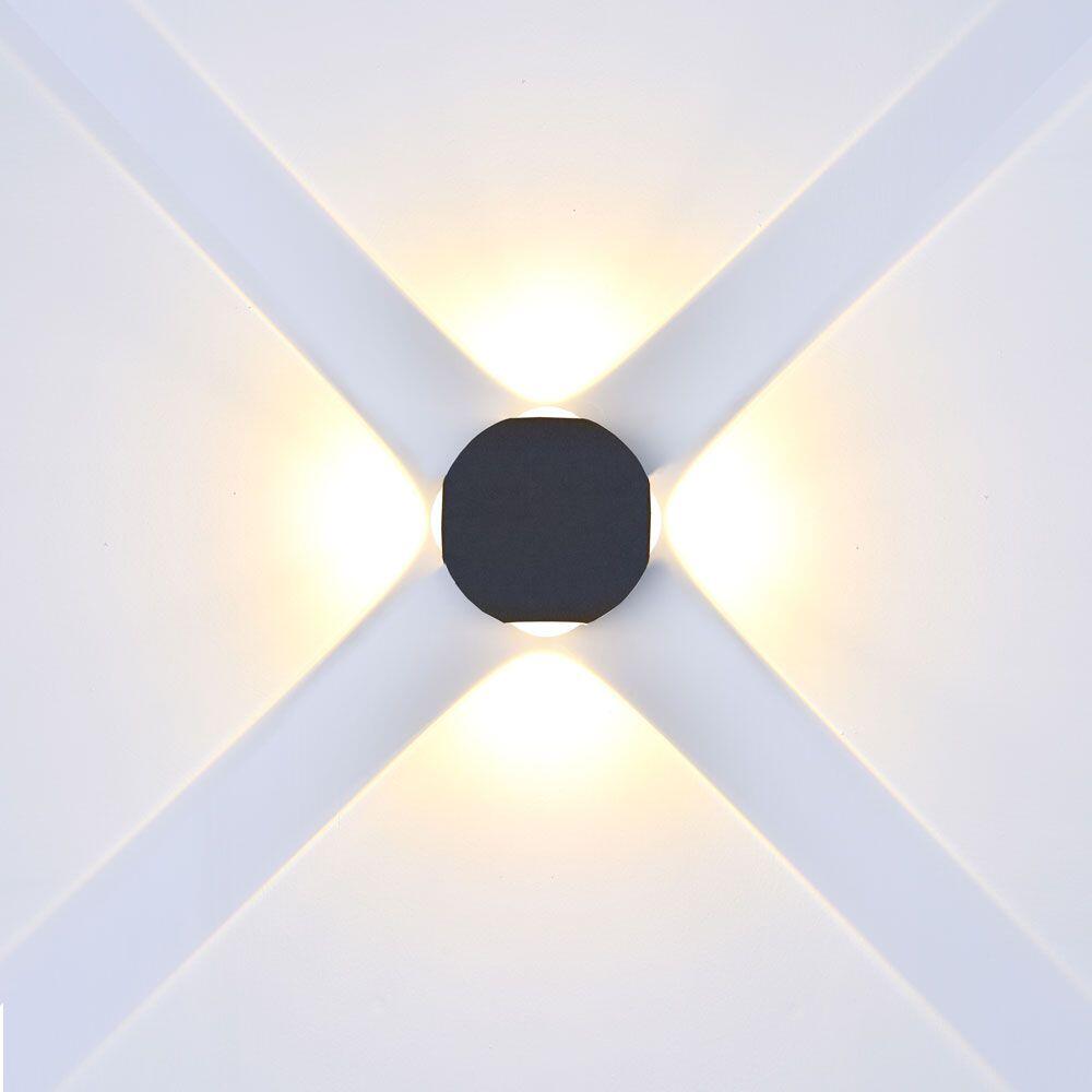 218554-3 4W Lampă de Perete LED Corp Corp Negru Rotund 4000K IP65 - Image 1