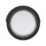 7W LED Lumină de Perete Ramă Parțială Negru Rotund 3000K