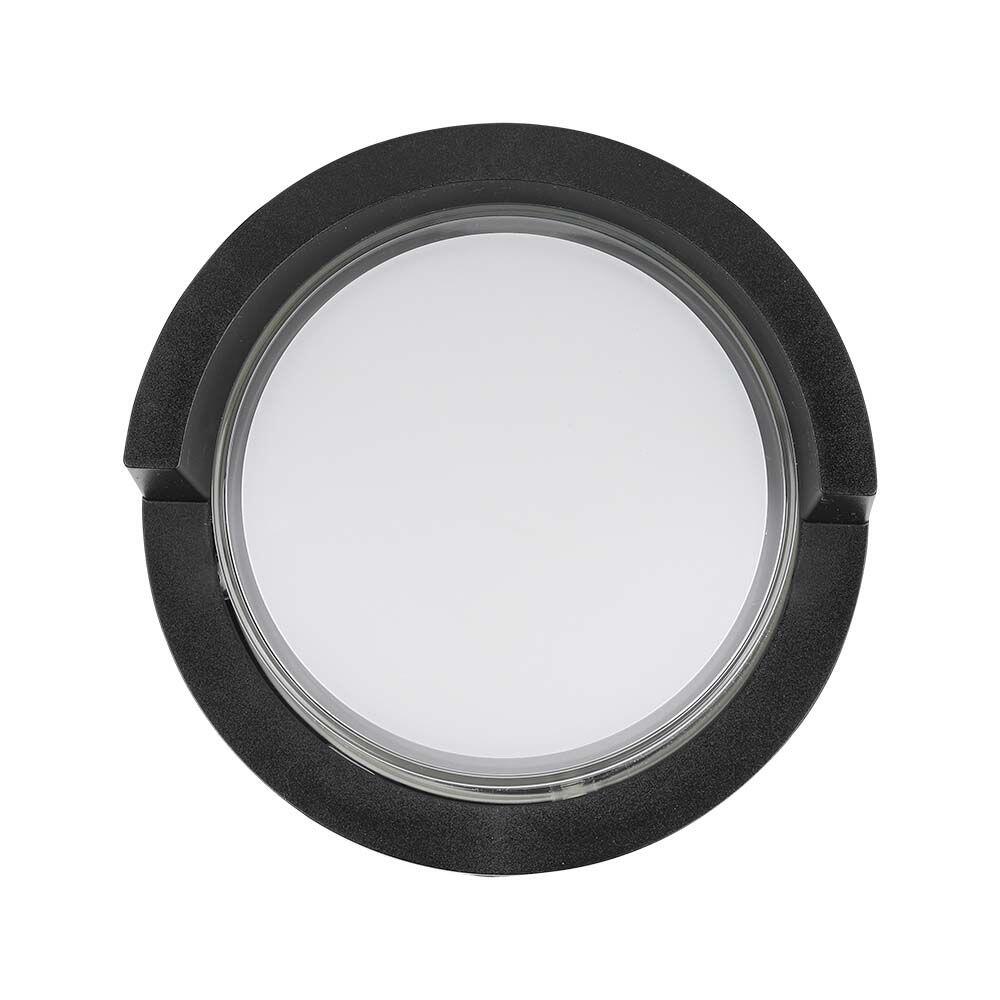 218609-2 7W LED Lumină de Perete Ramă Parțială Negru Rotund 3000K - Image 1