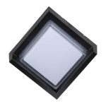 7W LED Lumină de Perete Sami-Frame Negru Pătrat IP65 3000K