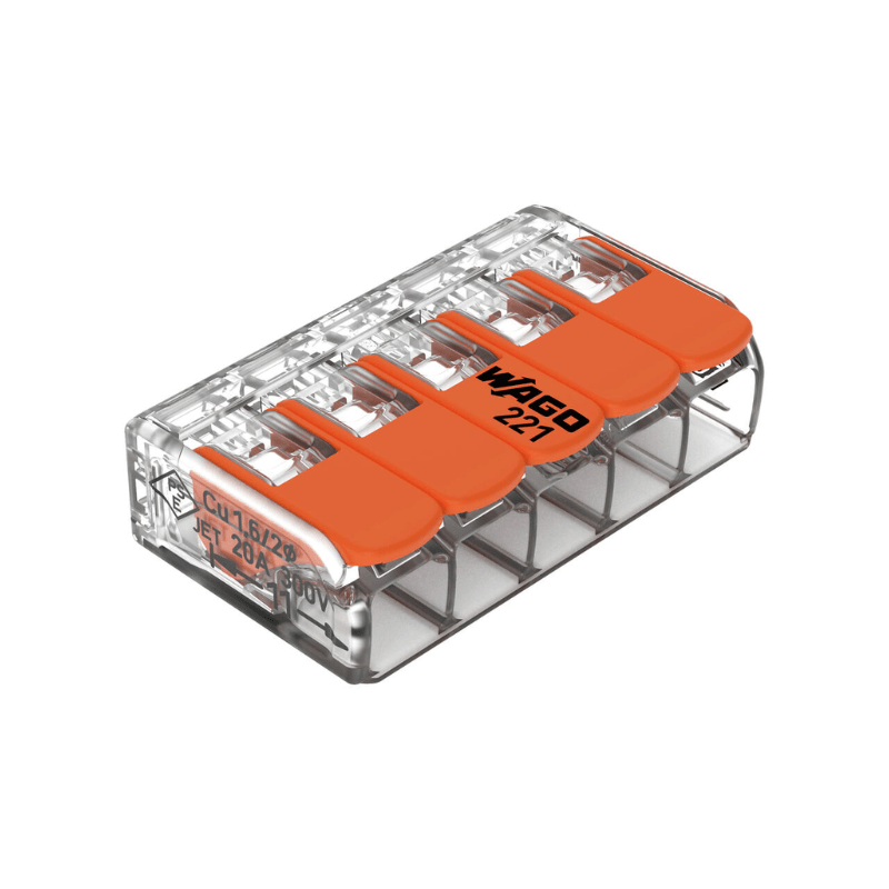221-415 Conector de îmbinare 221-415 cu 5 intrări și manetă Wago - Image 1