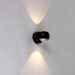 10W LED Lampă de Perete Corp Negru 3000K