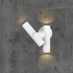 2x2.6W Lampă de Perete cu două Direcții 4000K Corp Alb IP44