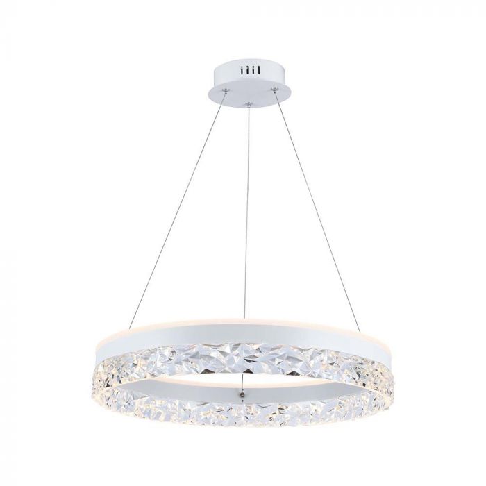 23099-p1 25W Lampă Suspendată de Design Singur Inel 3000K Corp Alb - Image 1