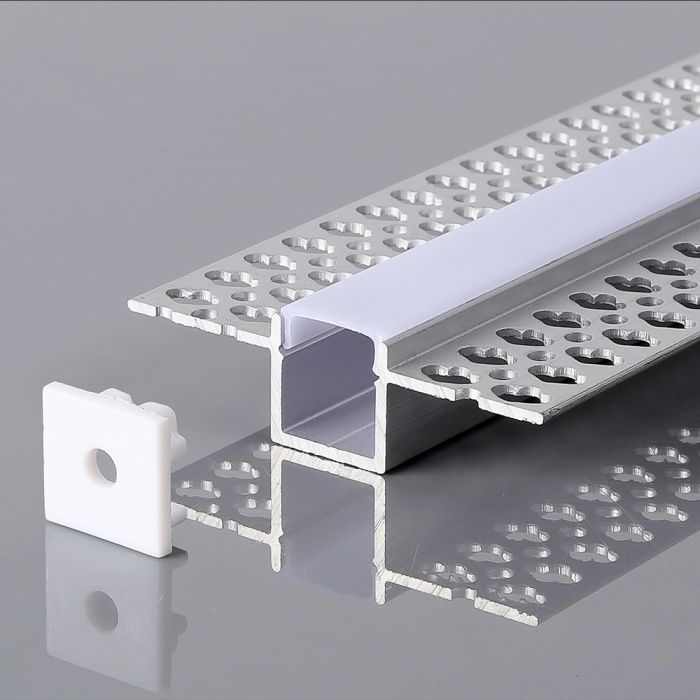 23173-p1 Profil Bandă LED din Aluminiu cu Difuzor de Lumină 2000*55*15mm Corp Argintiu - Image 1