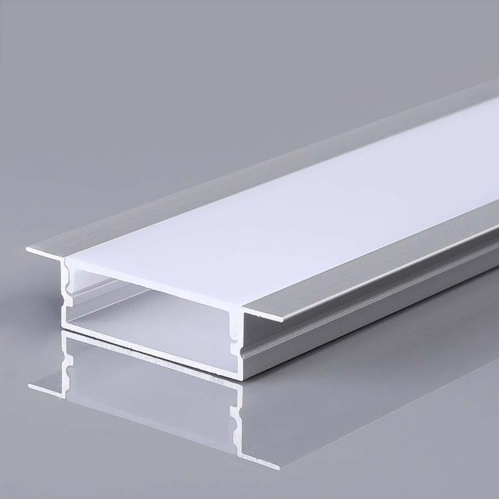23177-p1 Profil Bandă LED cu Dispersor Aluminu 2000*30*10mm Silver Body - Image 1