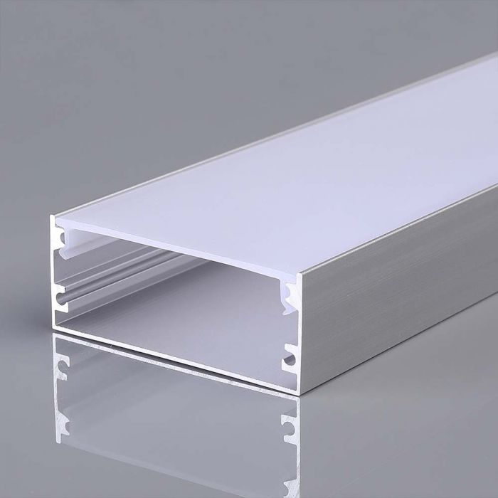23178-p1 Profil Bandă LED cu Dispersor Aluminu 2000*50*20mm Silver Body - Image 1