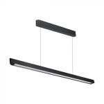 36W LED Lampă Lineară Suspendată cu Lentile CCT: 3in1 Corp Negru