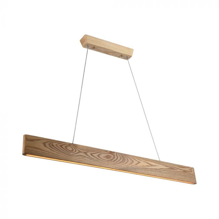 23365-p1 24W Pendul LED Designer Lemn 3000K L900*H40 - Image 1