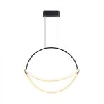 12W LED Pendul Suspendat cu 1.5m de Cablu 400mm 4000K Corp Negru