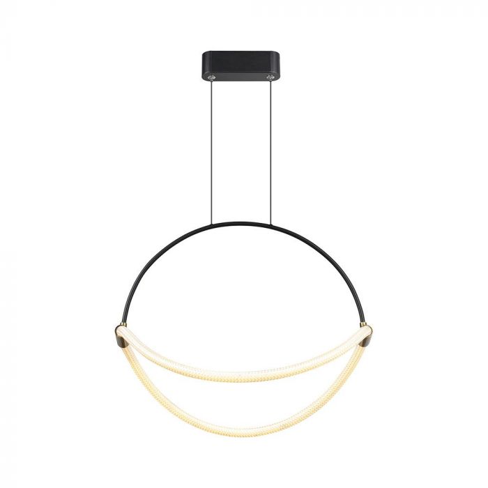 23436-p1 12W LED Pendul Suspendat cu 1.5m de Cablu 400mm 3000K Corp Negru - Image 1