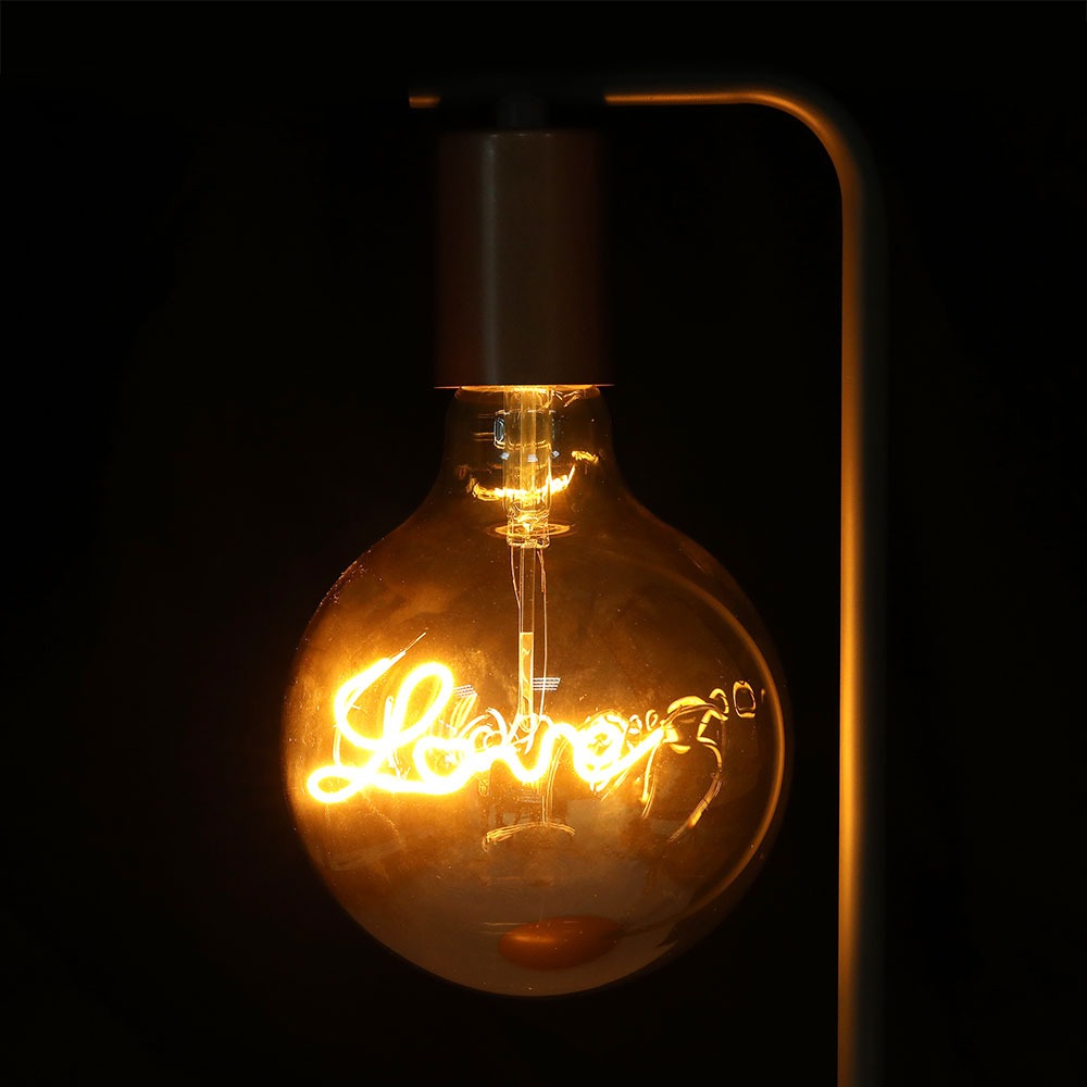 2700-2 Bec LED 5W E27 Filament G125 Sticlă Amber 2200K - Image 1