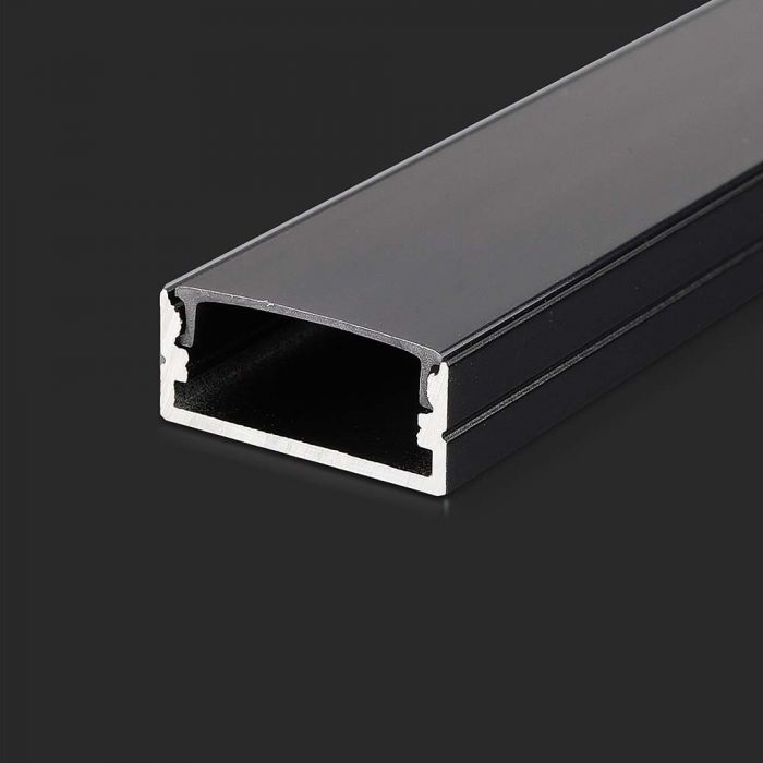 2876-p1_1 Kit Montaj din Aluminiu pentru Banda LED Negru 2000x23.5x10mm - Image 1