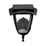 2W Lampă de Perete Solară Corp Negru 3000K, 6000K IP65