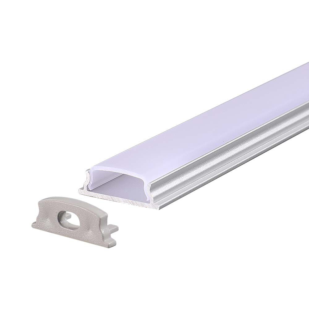 2909-2 Profil Bandă LED Carcasă Argintie Flexibil 2000*18*6mm - Image 1