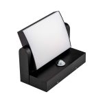 17W LED Lumină de Perete cu Senzor Corp Negru 3000K IP65