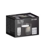 17W LED Lumină de Perete Corp Negru Rotund 4000K IP65