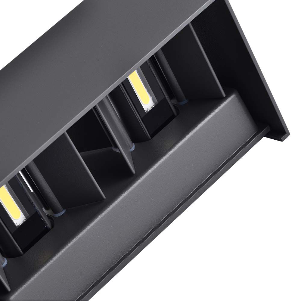 2977-2 24W LED Lumină de Perete Corp Negru 3000K IP65 - Image 1