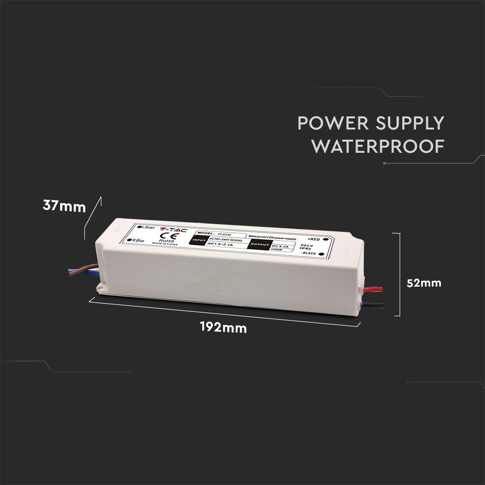 3236-2 Sursă LED 100W 12V IP67 Plastic - Image 1