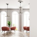 Pendul din metal, auriu roze