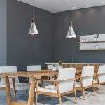 Pendul modern, parte superioară din lemn, alb, Ф250