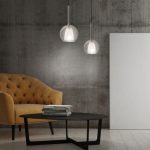 Pendul din Sticlă Dubla Gri+Alb Ф180mm