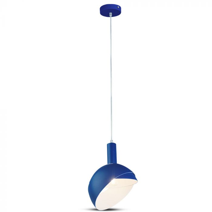 3925-p1 Suport Pendul de plastic E14 margine de aluminium Albastru - Image 1