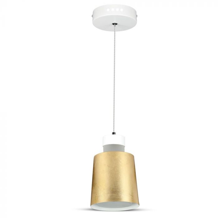 3928-p1_568 Pendulă LED 7W (Acrilic) Abajur auriu Ø120 Lumină neutră - Image 1