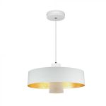 Pendulă LED 7W (Acrilic) Abajur alb Ø340 Lumină caldă