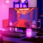 LED Lampă Ambientală 8W Compatibil cu Amazon Alexa și Google Home Corp Negru RGB