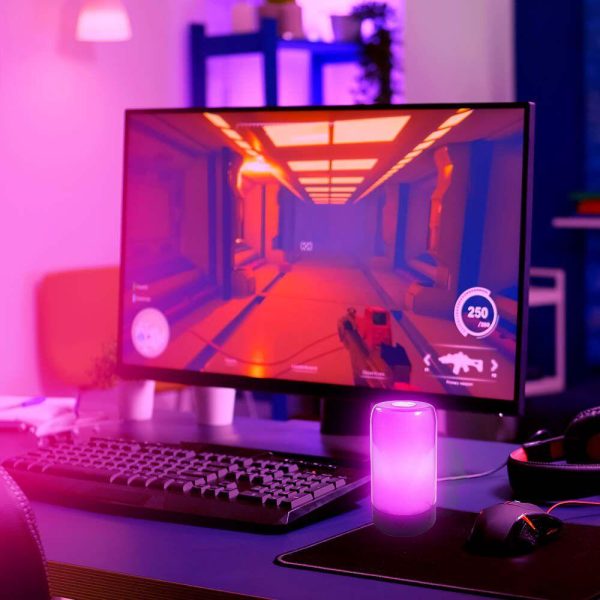 LED Lampă Ambientală 8W Compatibil cu Amazon Alexa și Google Home Corp Negru RGB