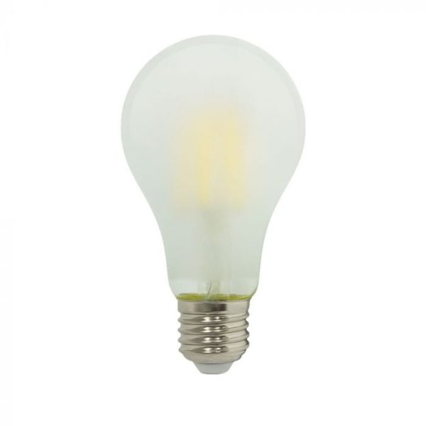 Bec LED 6W Filament E27 A60 Aspect înghețat Alb cald