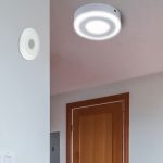 Senzor PIR pentru tavan, Alb, Plat