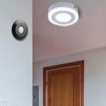 Senzor PIR pentru tavan, Negru, Plat