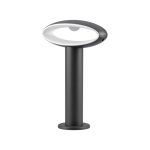 9W LED Bollard Lamp Gri Închis Aluminiu 30cm 3000K IP54