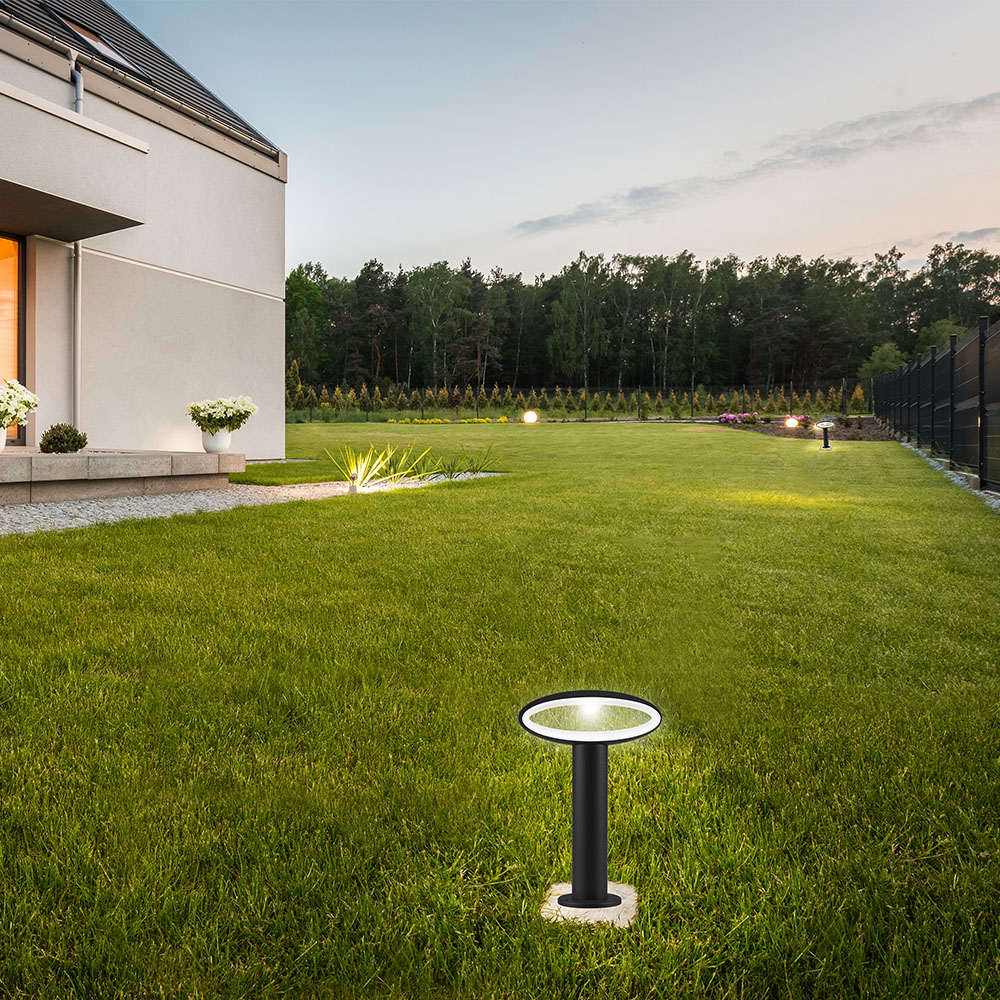 5155-3 9W LED Bollard Lamp Gri Închis Aluminiu 30cm 4000K IP54 - Image 1