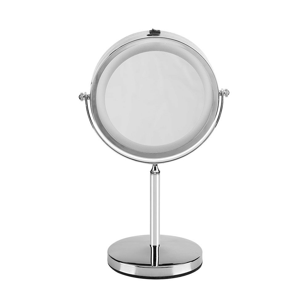 6629-2 3W Oglindă cu Lumină LED Baterii 4 x AA Corp Nichel - Image 1