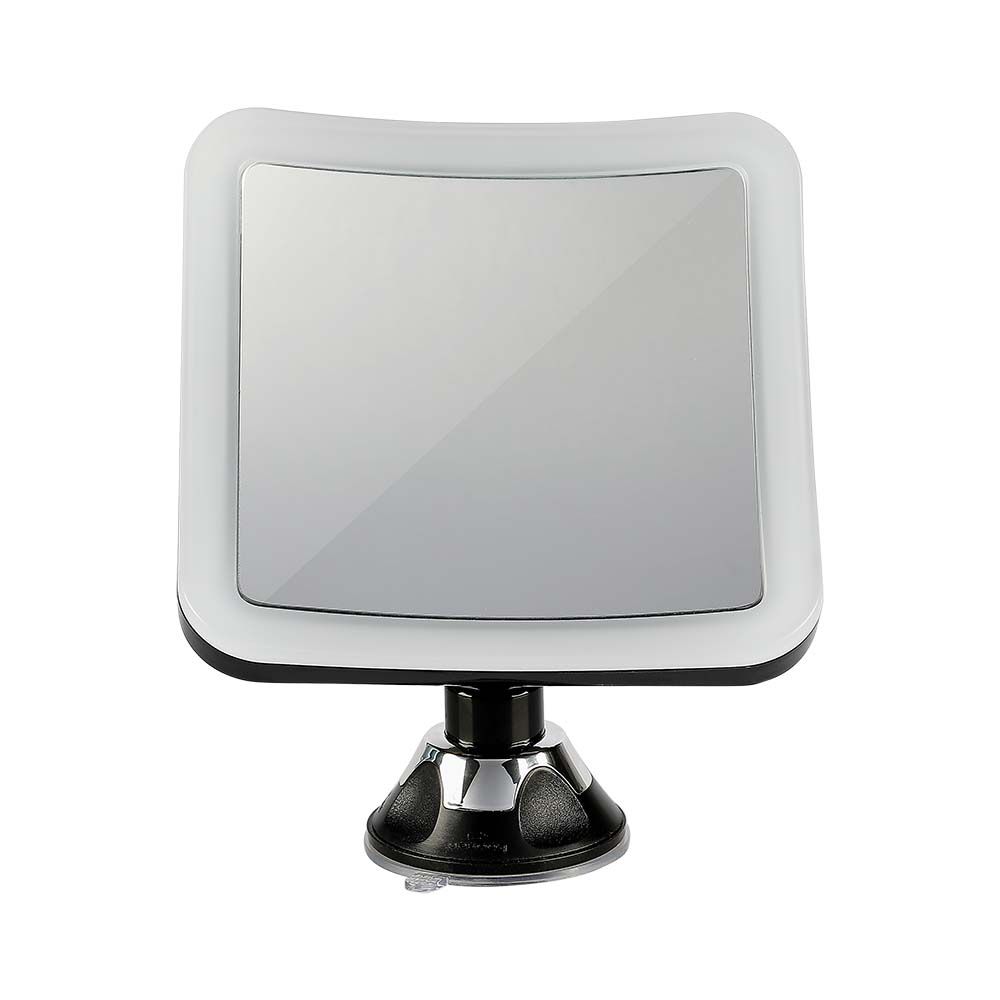 6630-2 3.2W Oglindă cu Lumină LED Baterii 3 x AA Corp Negru - Image 1
