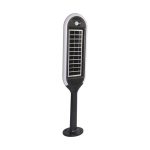 5W LED Solar Bollard Light cu Sensor Alb și Corp Negru 4000K