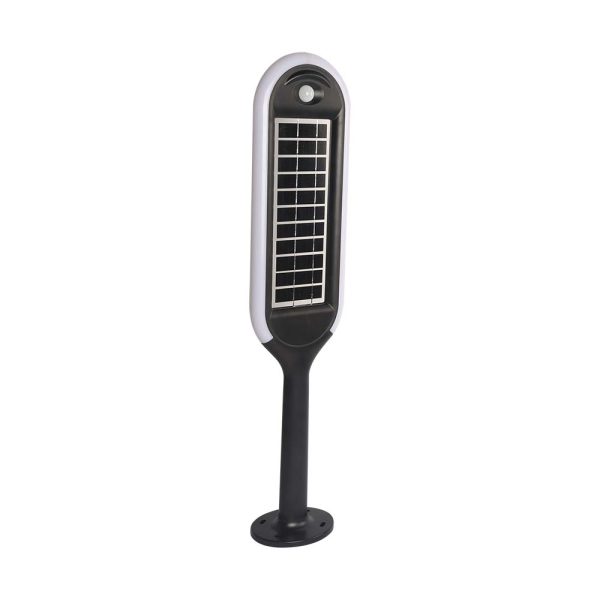 5W LED Solar Bollard Light cu Sensor Alb și Corp Negru 4000K