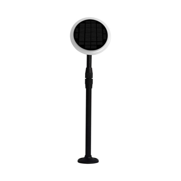 3W LED Lumină Solară de Grădină Albă și Corp Negru 4000K 2 buc/set