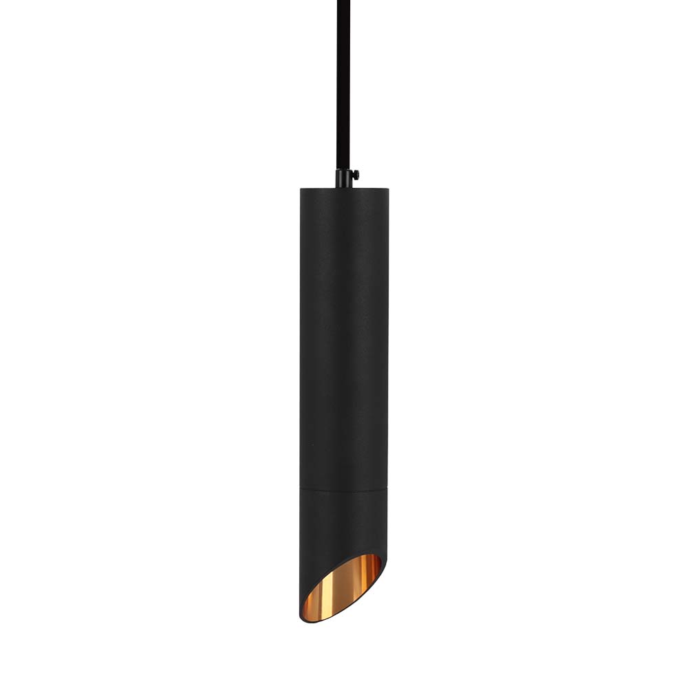 6685-2 1xGU10 Pendul Suspendat Negru D:55x300mm - Image 1